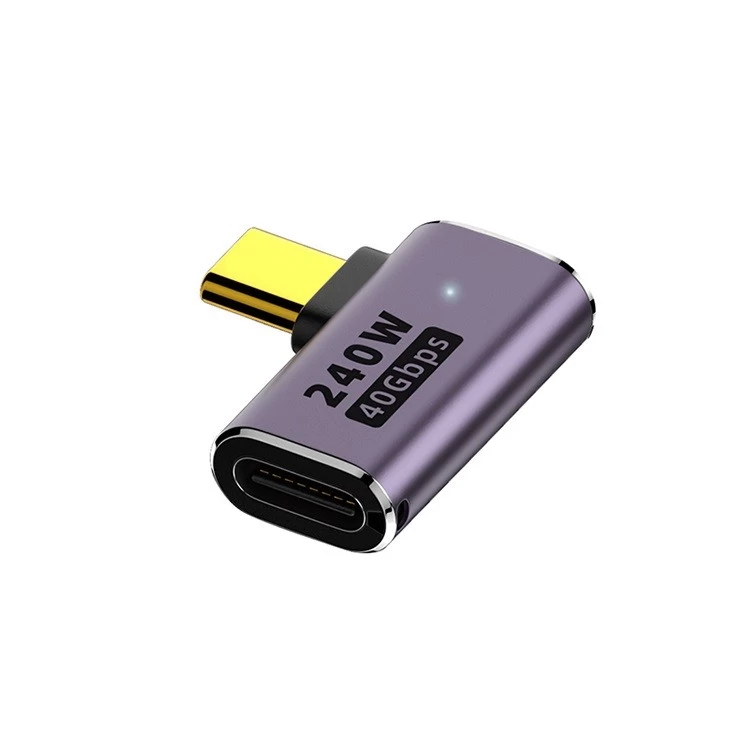 中国 U 型 USB4 C 型 4.0 8K@60Hz 40Gb 快速充电转换器 100W 电源适配器带 LED 灯 制造商