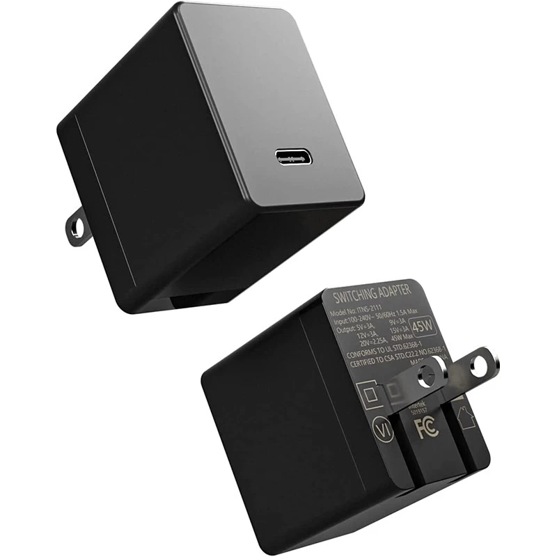 China Hot Sell Wall PD45W USB C Charger Switch OLED Snel opladen met efficiënte intelligentie fabrikant