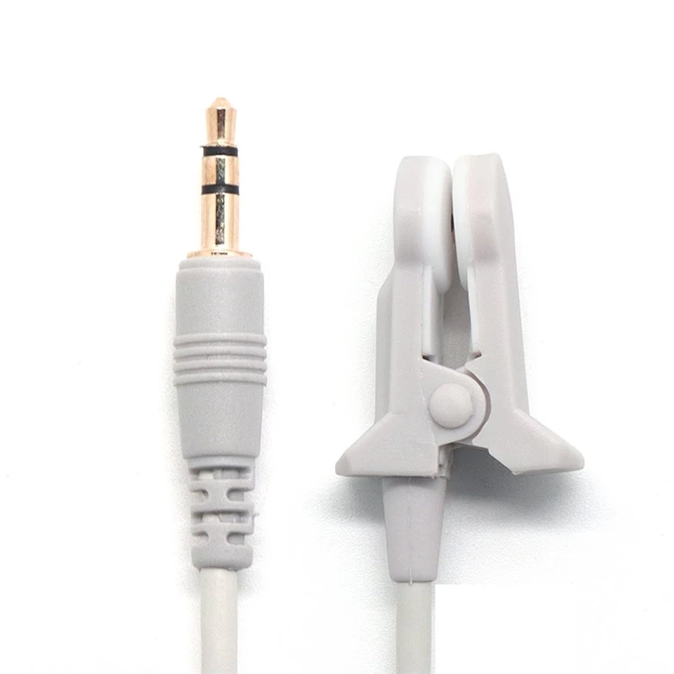 China Reusable 3.5mm Audio Jack to Spo2 Sensor Probe Cable Adult Ear Clip Cable manufacturer