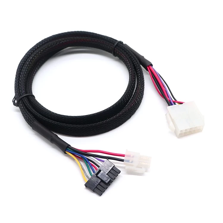 China Customized 5557 4.2MM 2x5pin to MX3.0 8PIN +4.2MM 2PIN Splitter Y Wiring Harness Cable With Brackets manufacturer