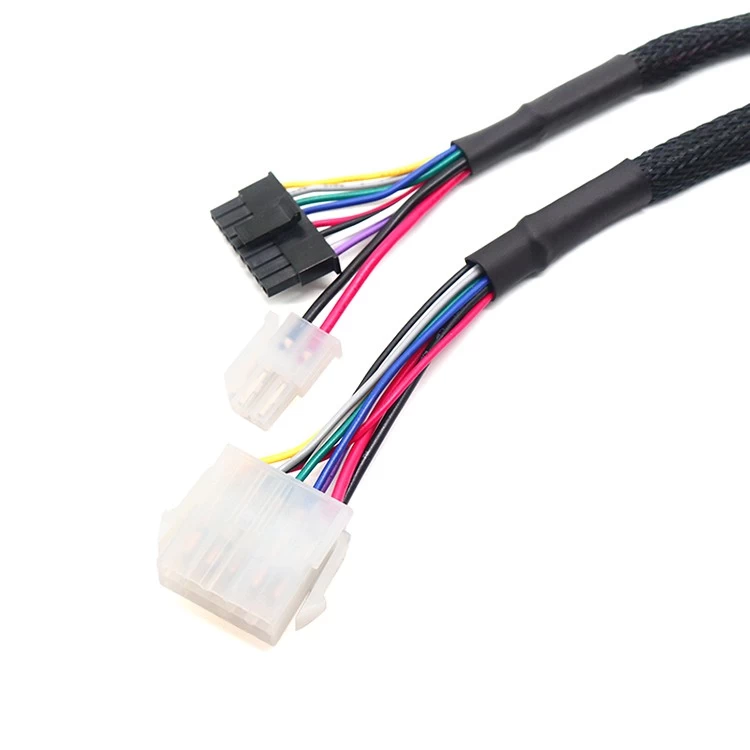China Customized 5557 4.2MM 2x5pin to MX3.0 8PIN +4.2MM 2PIN Splitter Y Wiring Harness Cable With Brackets manufacturer