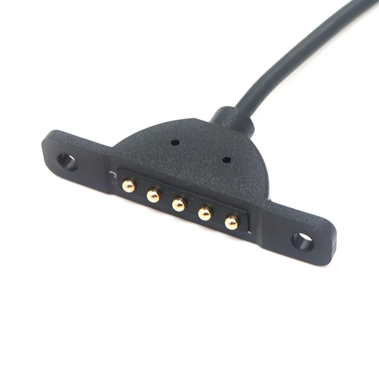 中国 定制 USB 2.0 公头转 5 针磁性充电电缆弹簧针弹簧加载连接器充电器电缆 制造商
