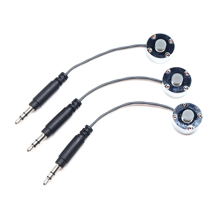 China Custom 3.5mm Audio 3 Poles Male Jack to ECG Sensor Connector Cable manufacturer