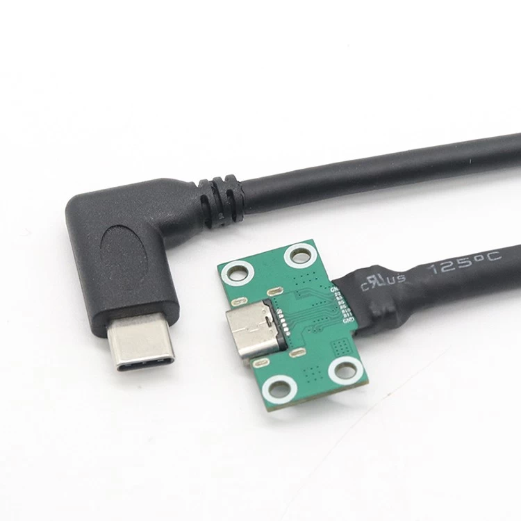 Çin Özelleştirilmiş 10gbps Hızlı Aktarım Hızı USB TİP C 3.1 Erkek - Dişi Panel Vida Kilitleme Montajlı USB Kablosu üretici firma