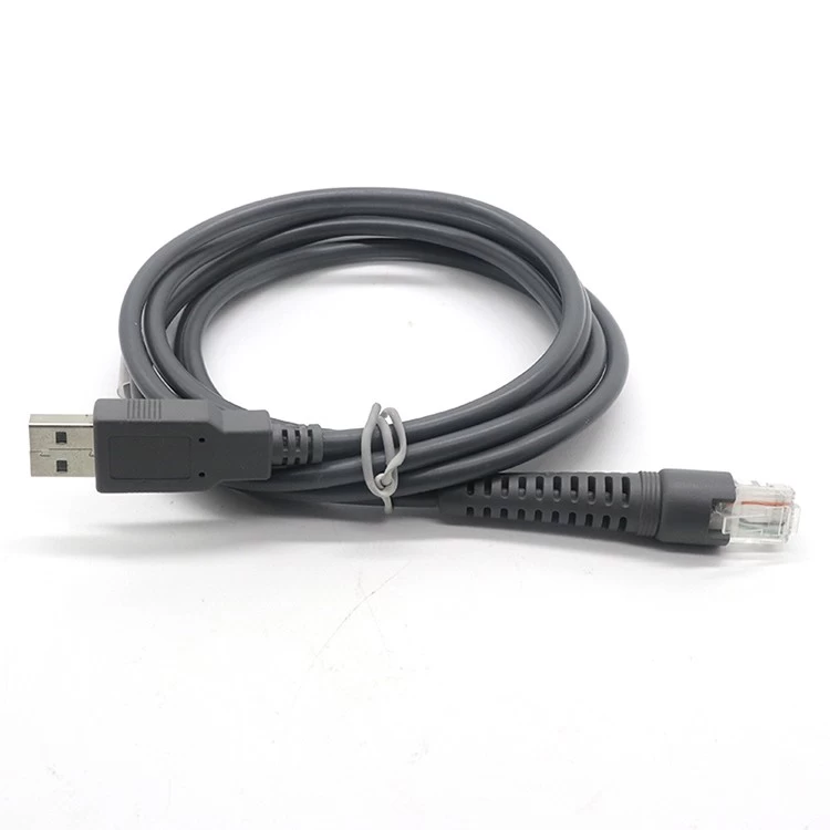 China USB Cable for Symbol Zebra Motorola Barcode Scanner USB to RJ50 Cable CBA-U01-S07ZAR LS2208-SR DS2208 DS2278 DS8178 manufacturer