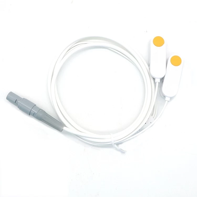 China Self-Locking 4Pin Lemo to Dual Transcutaneous Vagus Nerve Ear Clip Electrodes Physical Therapy Cable manufacturer