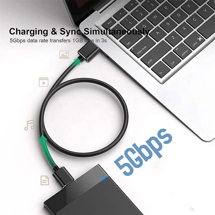 China 0.5M 1M 1.5M USB 3.0 Type A Type-A USB-A Male To Micro B Micro-B Male Data Sync Charger Cable manufacturer