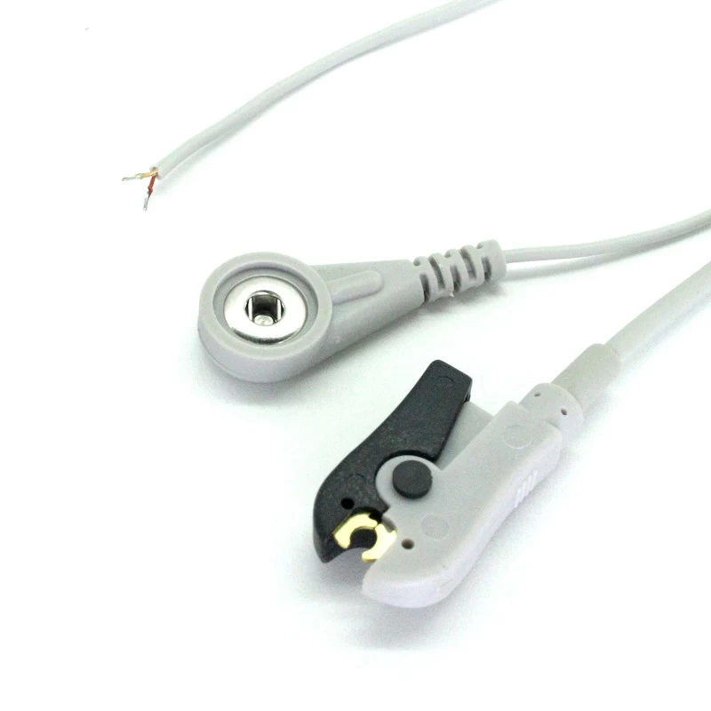 China Customized Reusable 3.5mm Female ECG Snap to ECG Clip Medical Cable manufacturer