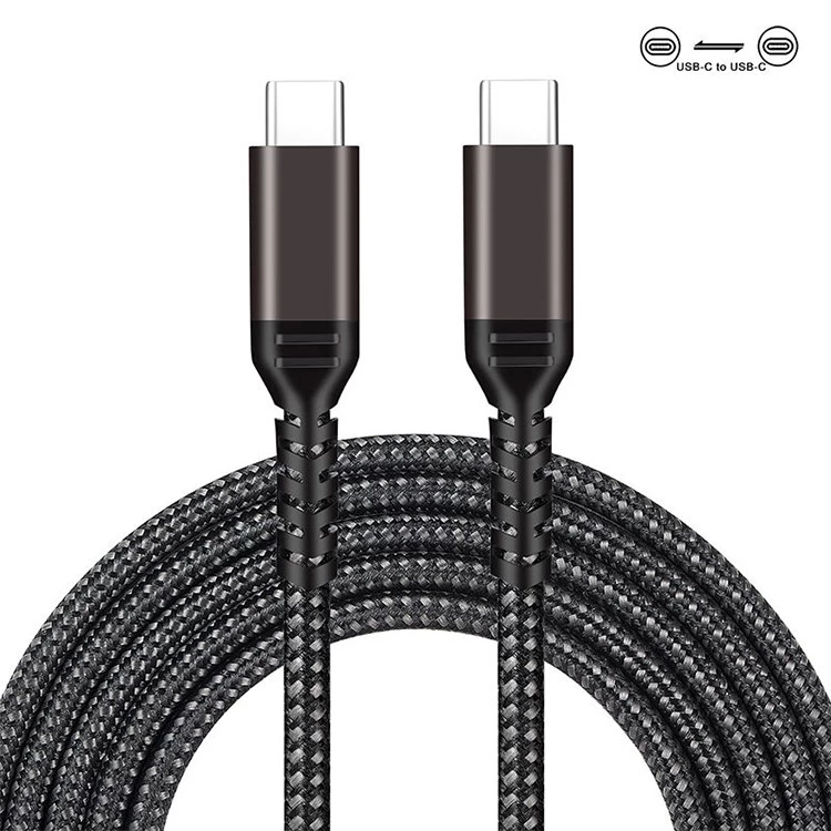 China 100W PD 5A QC 4.0 Fast Charging USB C to USB C Cable, Zinc Alloy Nylon Braided USB Type C Charger Cable for iPhone manufacturer