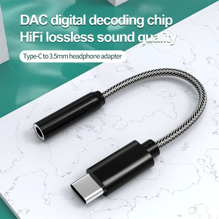 China USB C to 3.5mm Audio Adapter, USB C Headphone Adapter, USB Type C to Aux Female Headphones Jack Dongle Cable manufacturer