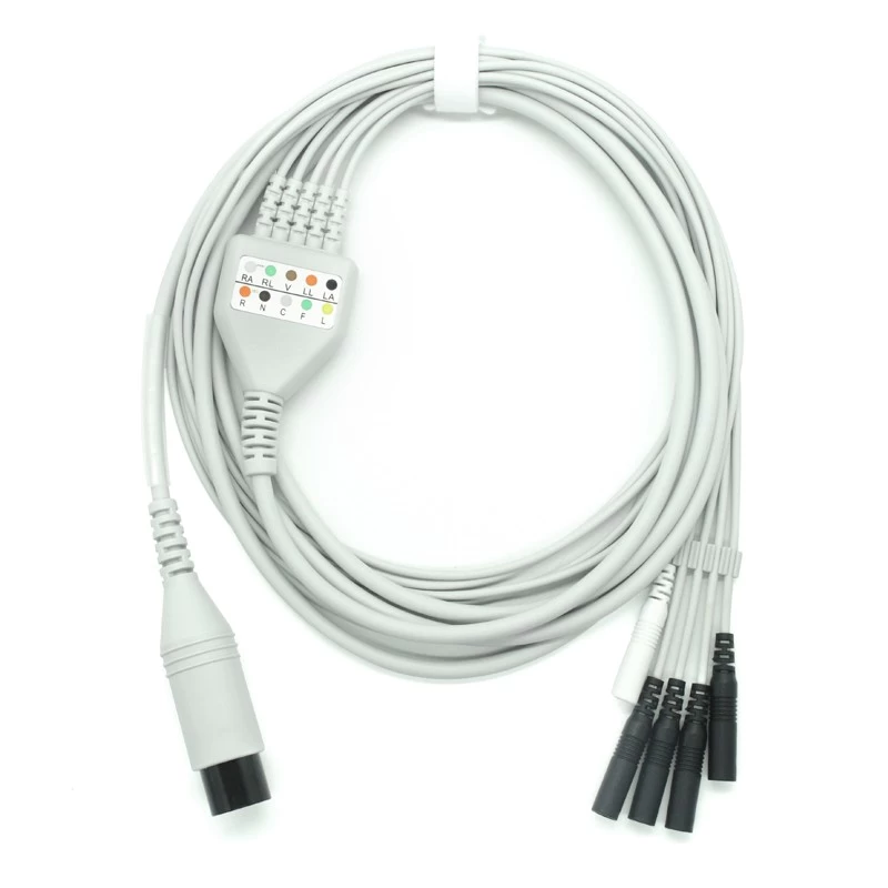 porcelana Cable de monitoreo de ECG Cable EEG EKG con cables conductores para monitores de pacientes de la serie M fabricante
