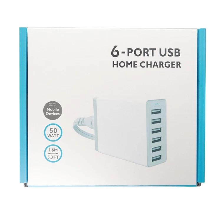 China 60W high rate 6 port usb charging hub smart usb qc 3.0 wall charger mobile phone charger for tablets, laptop,Mp3/mp4 manufacturer