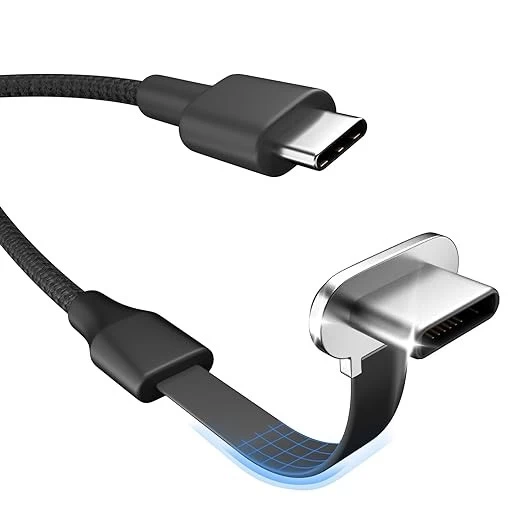 China Flat 90 Degree C Port Flexible USB C Charger Cable 60W 3.3ft Type C Charging FPC data Cable manufacturer