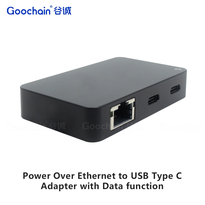 PD およびデータ ポート アダプターを備えた多機能 PoE to Type-C 充電ハブ