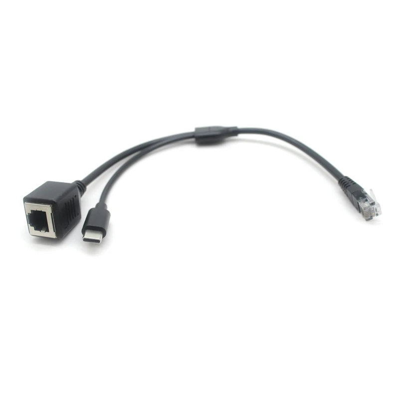 China Plugue macho RJ12 para cabo adaptador fêmea Y ​​do divisor de telefone com fonte de alimentação USB tipo c fabricante
