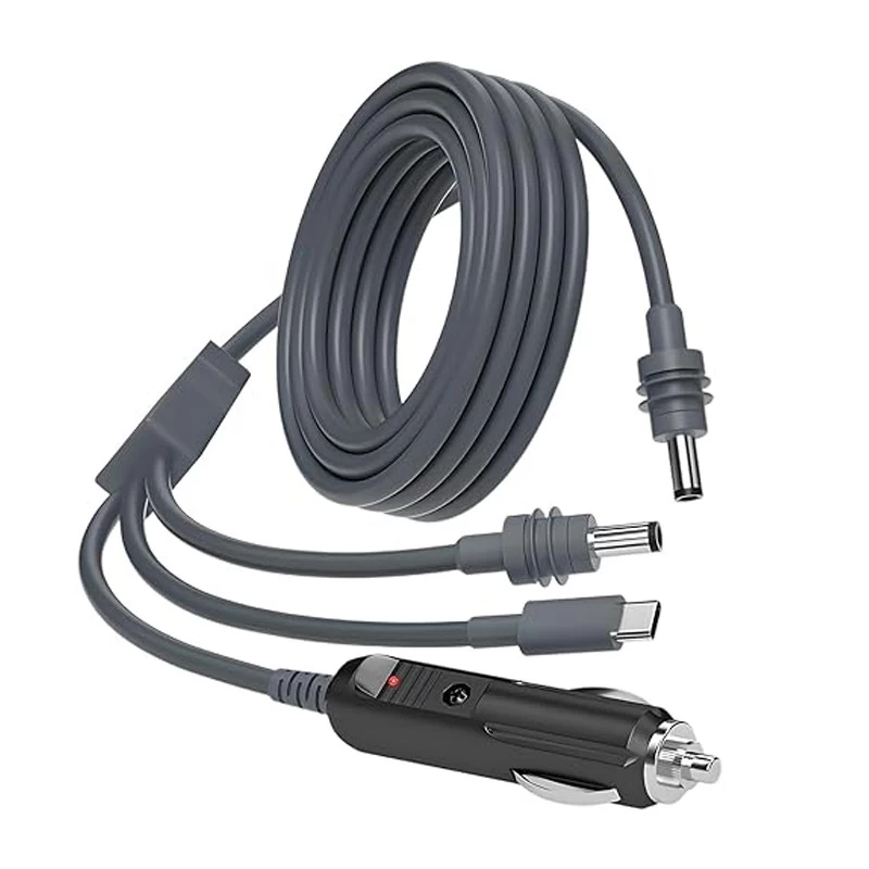 Çin Araba Çakası ve USB-C & DC Güç Kablosu | 3'ü 1 arada Çıkış Kablosu | Özelleştirilebilir | ISO 13485/9001 Sertifikalı Üretici üretici firma