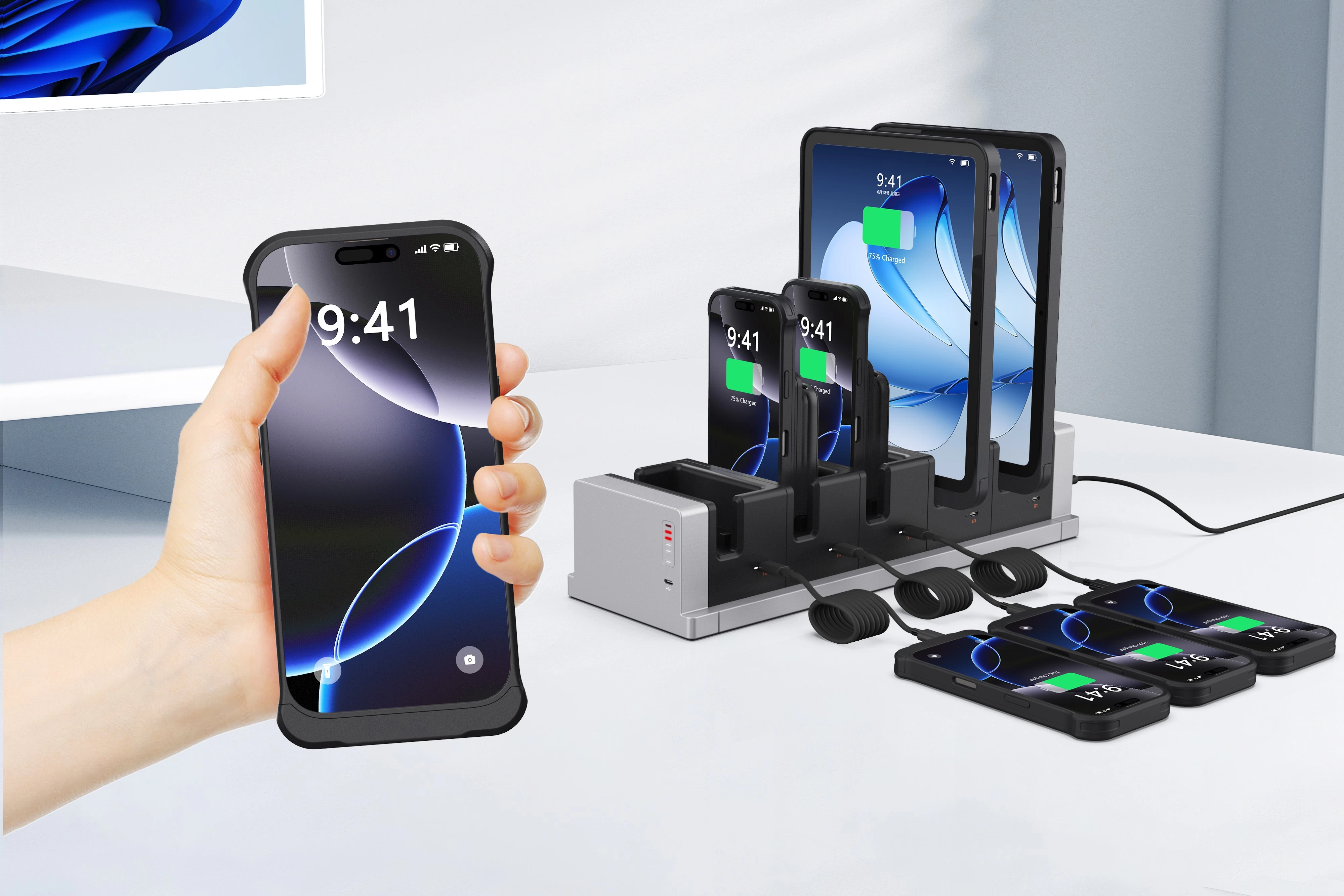 China Dock de carregamento de comprimido de pino POGO com conector magnético - solução personalizada de carregamento POS fabricante