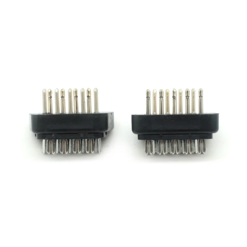 China DB9 Male Connector Insert with Gold-Plated Pins, Black Insulator – ISO 9001 & ISO 13485 Certified Manufacturer manufacturer