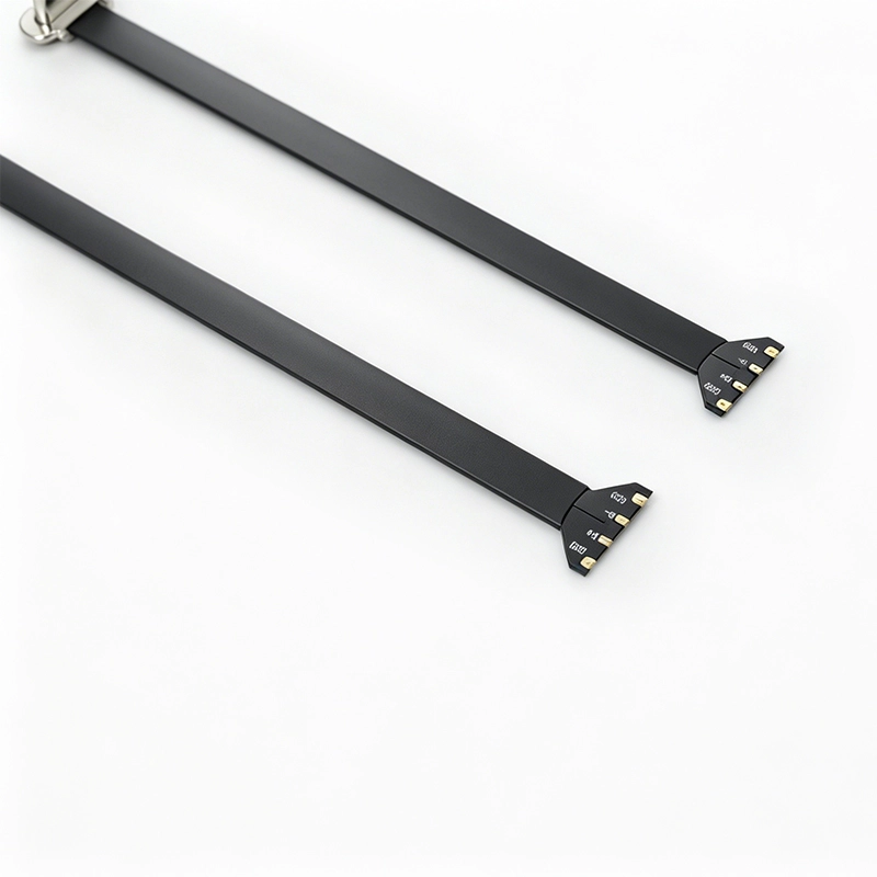 중국 90도 USB 유형 C 수 - 4핀 납땜 가능 접점 FPC 케이블 | 맞춤형 전자제품용 직각 USB-C 유연한 평면 케이블 제조업체