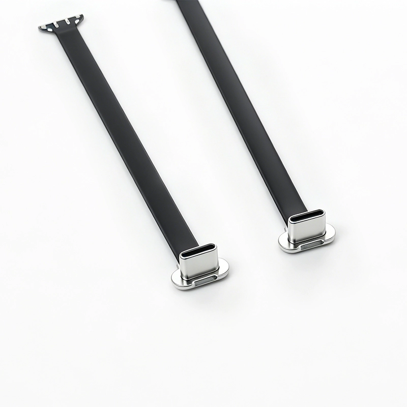 중국 90도 USB 유형 C 수 - 4핀 납땜 가능 접점 FPC 케이블 | 맞춤형 전자제품용 직각 USB-C 유연한 평면 케이블 제조업체
