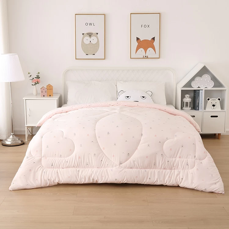 China Anti-Bacterial Quilted Duvet Winter Soy Fiber Quilt China Printed Soybean Fiber Comforter Wholesale manufacturer