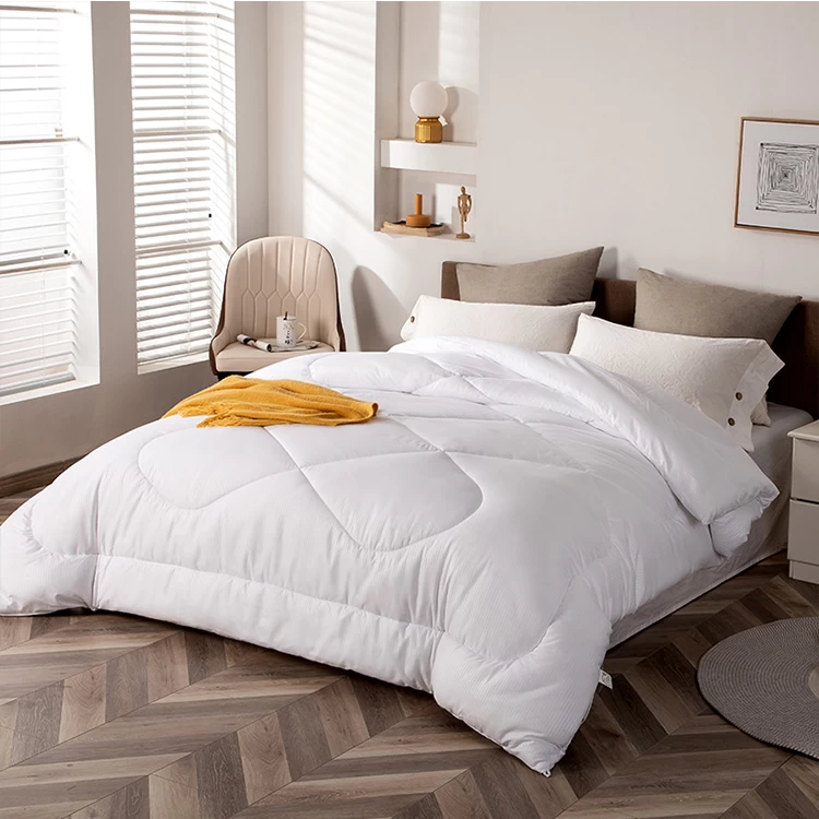 中國 白床被子素色被子床上用品羊毛填充​​被子批發商 製造商