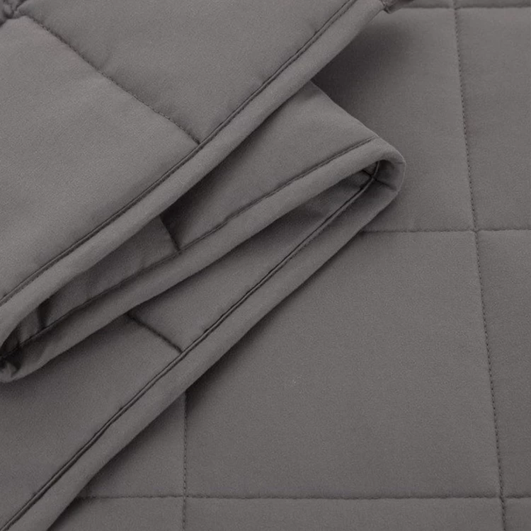 中國 定制灰色 48x72 英寸雙尺寸重力毯睡眠中國成人加重毛毯工廠 製造商