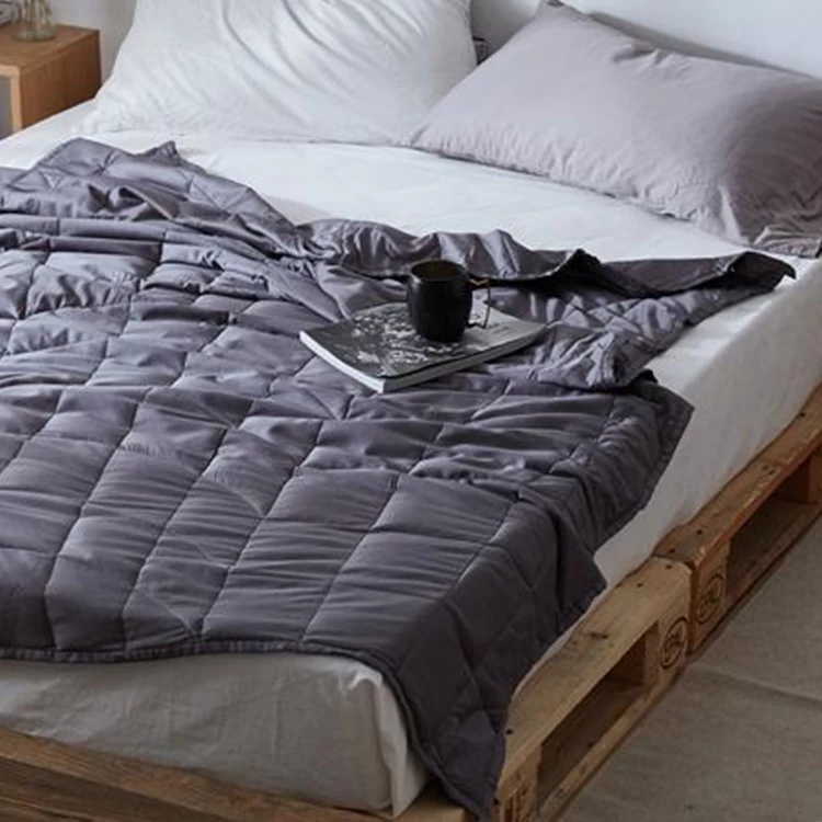 China Benutzerdefinierte graue 48 x 72 Zoll Schwerkraftdecken in Doppelgröße für den Schlaf China Adult Weighted Blanket Factory Hersteller