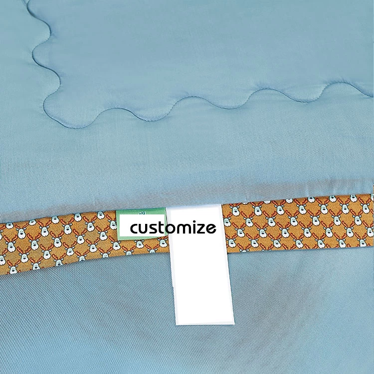 China Soft Cozy Quilted Blanket Lyocell Fabric Light Weight Duvet Tencel Mint Summer Quilt Supplier manufacturer