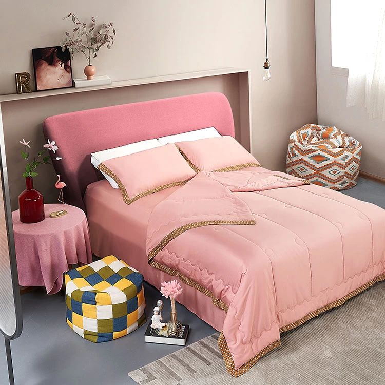 中國 空調房用純色絎縫床薄被萊賽爾夏季被子廠家 製造商