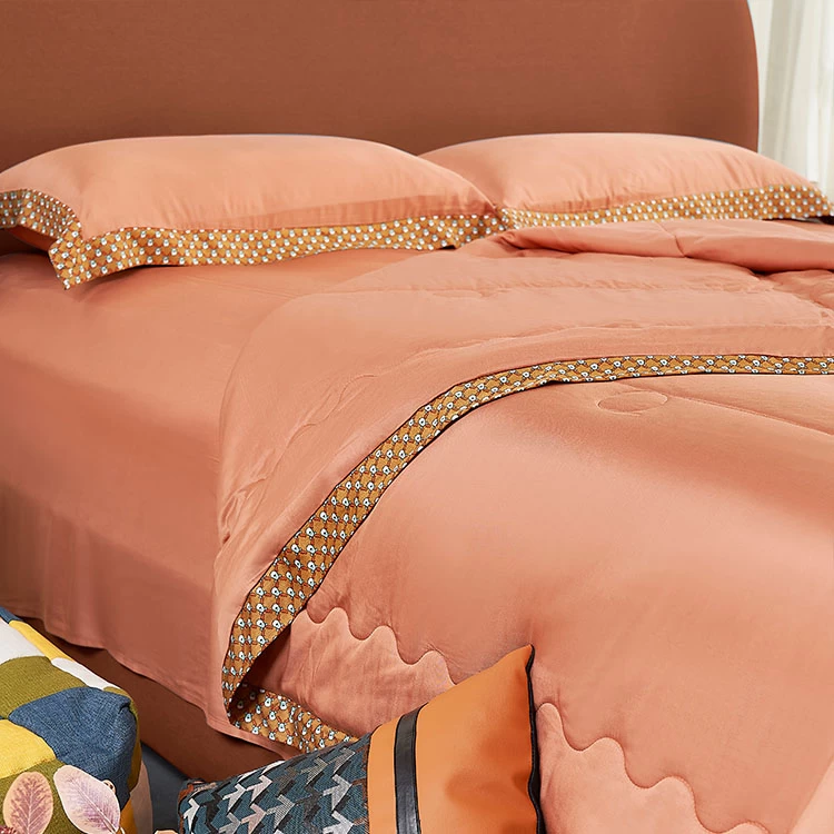 中國 批發可定制設計穩定質量絎縫床被萊賽爾夏季被子供應商 製造商