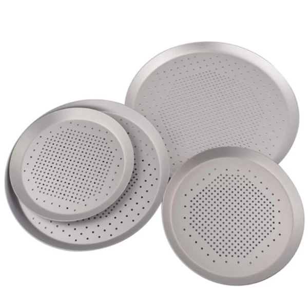 Fabricants de plaques de cuisson à pizza perforées multi-tailles Chine Plaque à pizza en aluminium avec trous