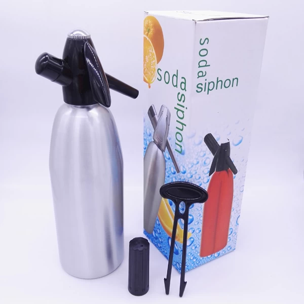 Sifone per bibite da 1 litro per fabbrica di acqua per bibite gassate da 8 g di CO2