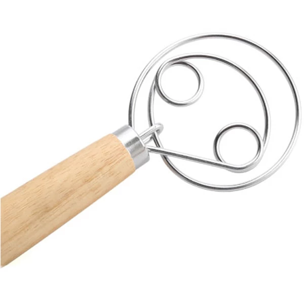 Deutsche Pasta Whisk Bread Mixer Egg Beater Legno Manico in legno Fornitori