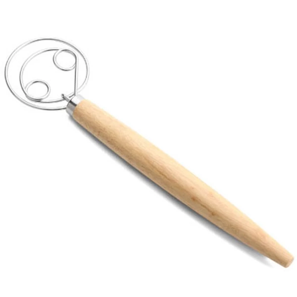 Deutsche Pasta Whisk Bread Mixer Egg Beater Legno Manico in legno Fornitori