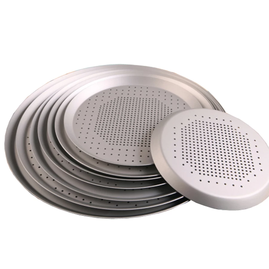 Fabricants de plaques de cuisson à pizza perforées multi-tailles Chine Plaque à pizza en aluminium avec trous