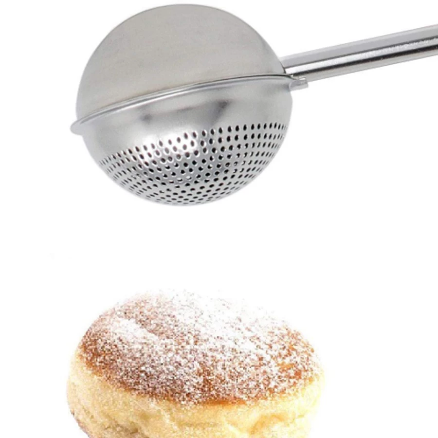 Plumeau de farine d'acier inoxydable de baguette de farine par le tamis de farine de poussière actionné par une seule main avec la poignée de ressort pour la cuisson