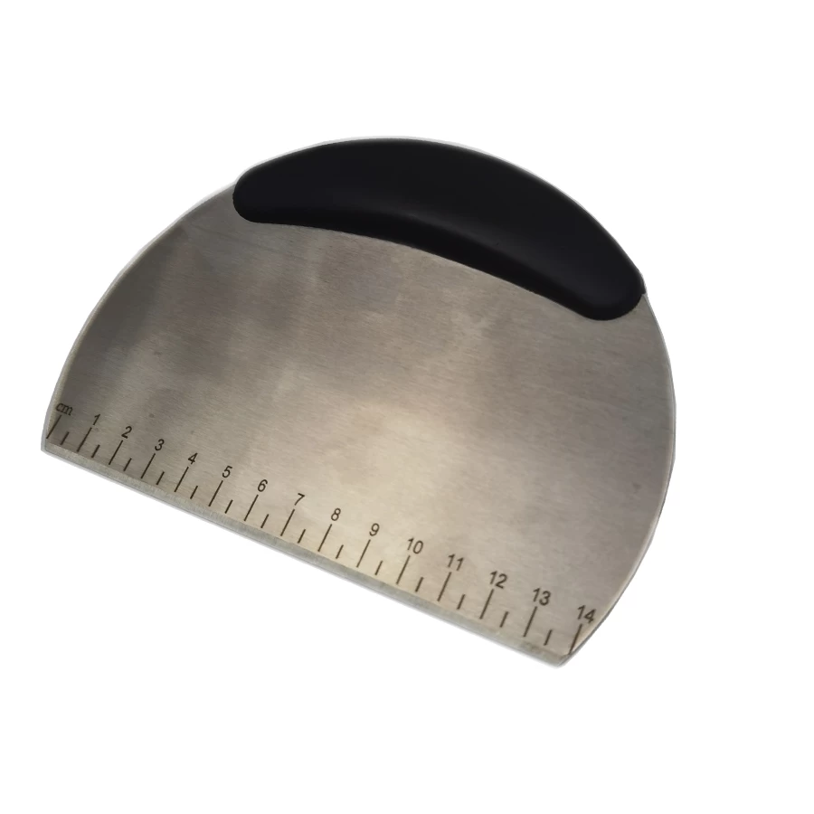 Pâte à pâte en acier inoxydable grattoir fabriqué à la main de la pâte de pâte de la pâte à glace en plastique de la poignée en plastique grattoir de scoring