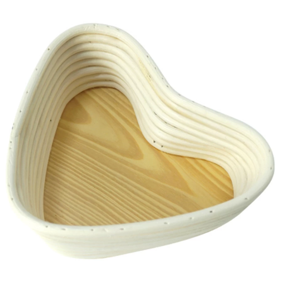 Heart Shape Bread Proofing Basket Natural Wicker Flour Bread Baneton Baking Basket With Liner
