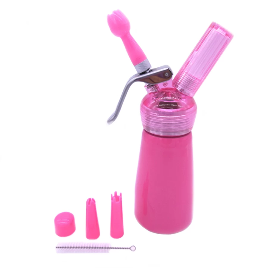 Distributeur de crème glacée fouettée en aluminium à la main N20 0,25 litre fouet à crème d'oxyde nitreux Chine fournisseur