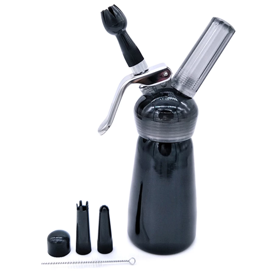 Distributeur de crème glacée fouettée en aluminium à la main N20 0,25 litre fouet à crème d'oxyde nitreux Chine fournisseur