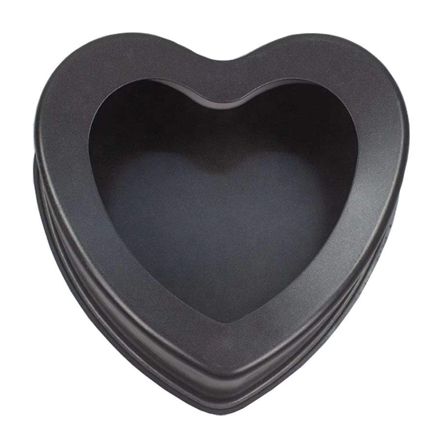 Mini moules cannelés en forme de coeur d'amande à fond fixe avec couvercles pour gâteaux