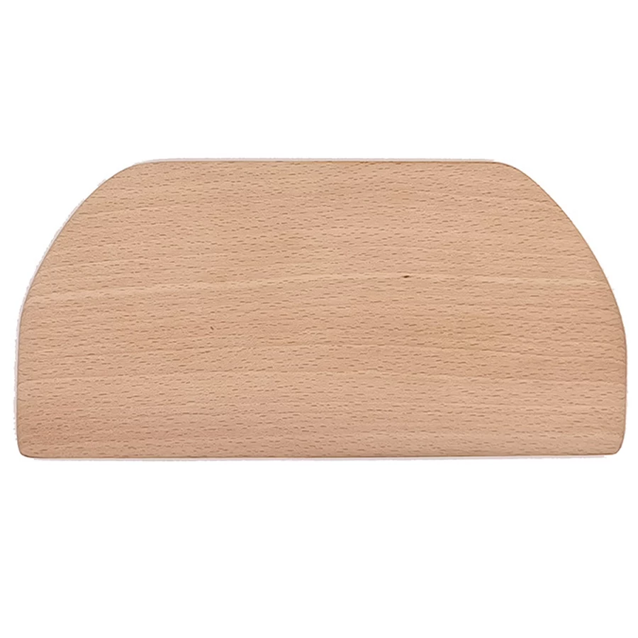 Semicircle Food-grade Wood Dough Scraper Flour Dough Cutter Without Scratch Fingers