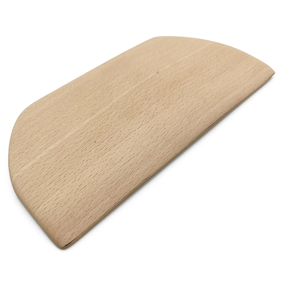 Semicircle Food-grade Wood Dough Scraper Flour Dough Cutter Without Scratch Fingers