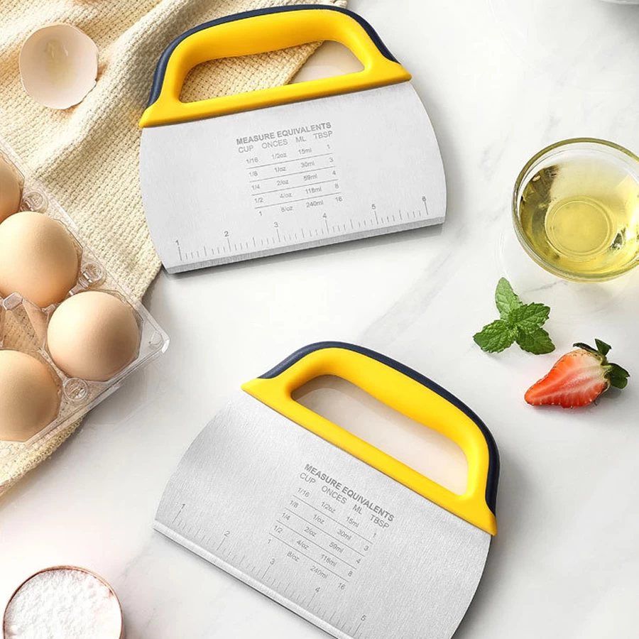 Tritatutto multifunzionale per raschietto per pasta in metallo per uso alimentare con bilancia per taglierina in acciaio inossidabile