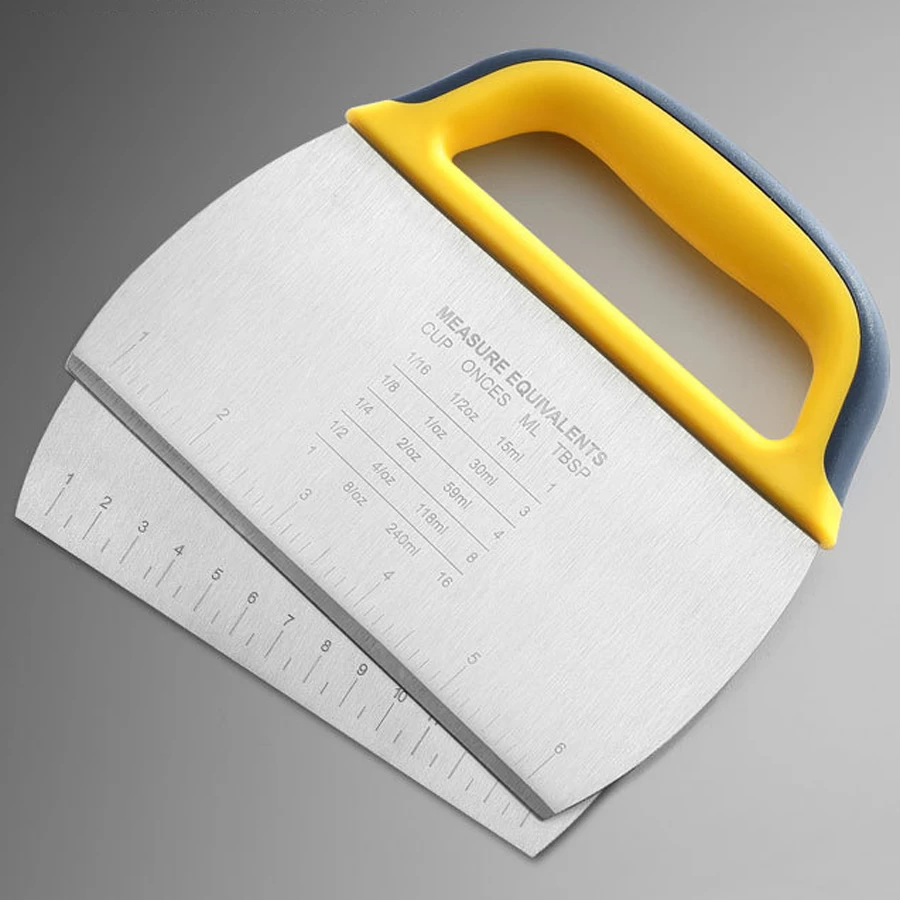 Tritatutto multifunzionale per raschietto per pasta in metallo per uso alimentare con bilancia per taglierina in acciaio inossidabile
