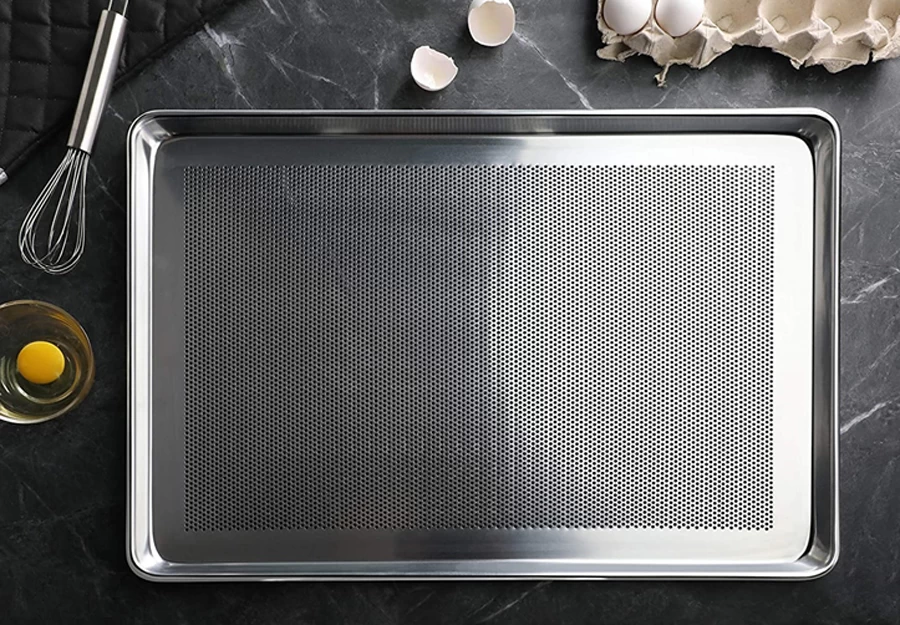 Moule à pain Pizza Gâteau Plats De Cuisson Et Casserole En Aluminium Perforé Four De Boulangerie Plaque De Cuisson Casserole De Cuisson Ensemble De Ustensiles De Cuisson