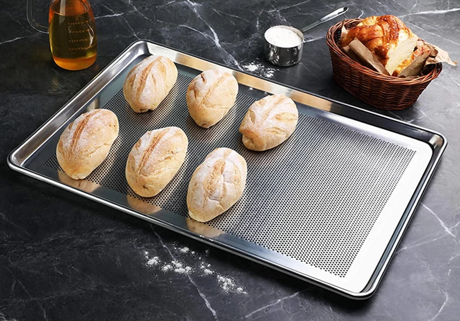 Moule à pain Pizza Gâteau Plats De Cuisson Et Casserole En Aluminium Perforé Four De Boulangerie Plaque De Cuisson Casserole De Cuisson Ensemble De Ustensiles De Cuisson