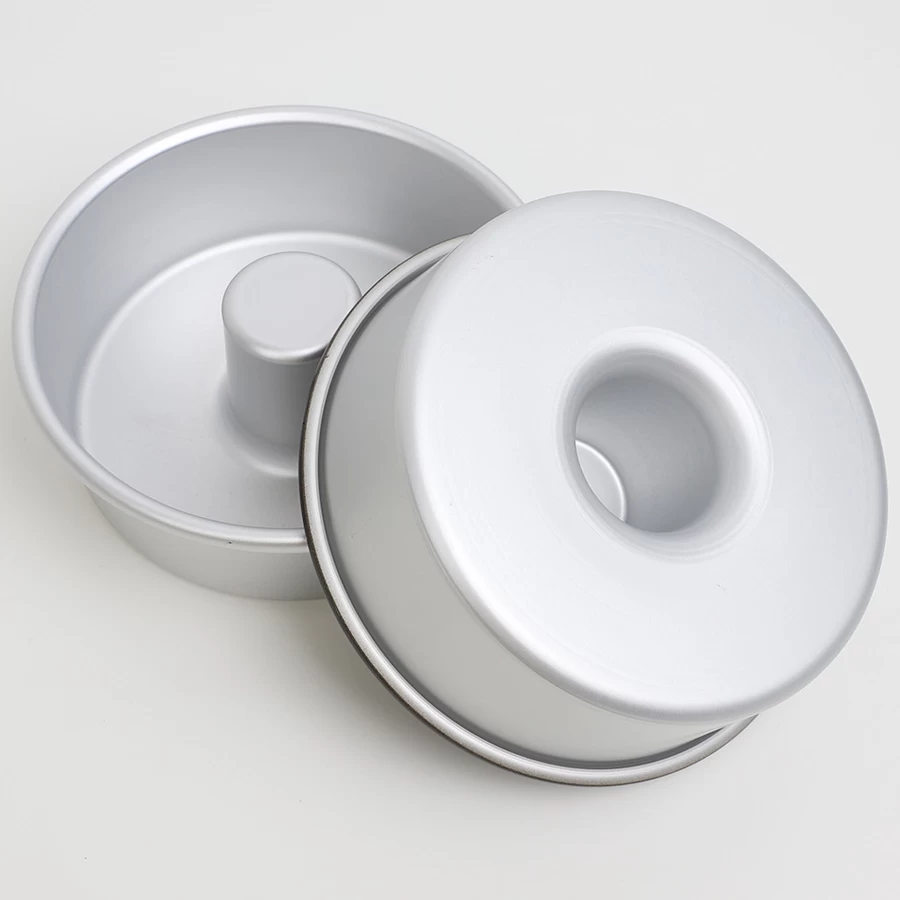 Moldes de pan de frijol jumby danés de aluminio estriado redondo, molde antiadherente, bandeja para hornear pasteles