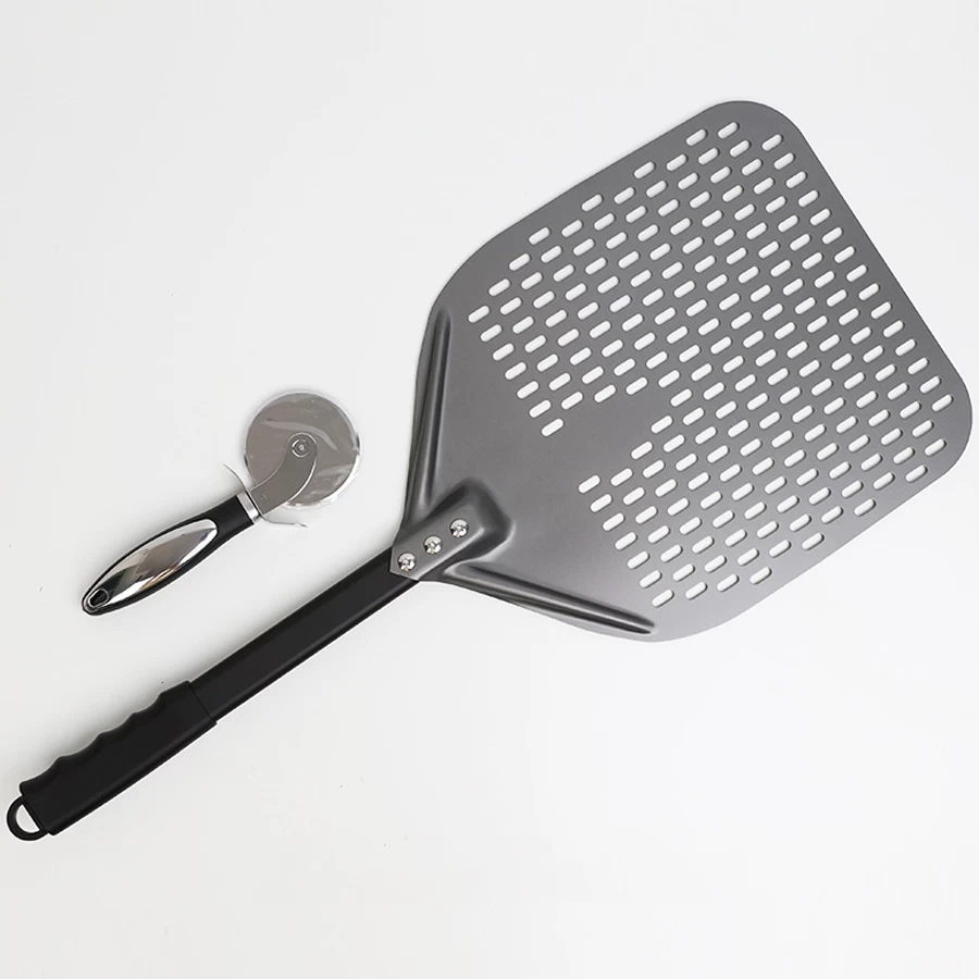 Baking Tool Rolls Cut Pizza Non-Stick Handle Round Pizza Roller Cutter Household Safety Stainless Steel Pizza Lifter - COPY - 83fjop